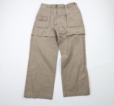 Vintage Cabelas Mens Size 36x30 Faded Wide Leg Convertible Pants Shorts Brown - £42.92 GBP