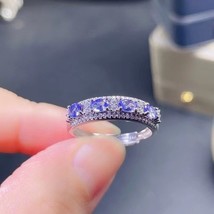 Engagement rings for women 925 silver natural tanzanite3 4mm luxury jewelry thumb200