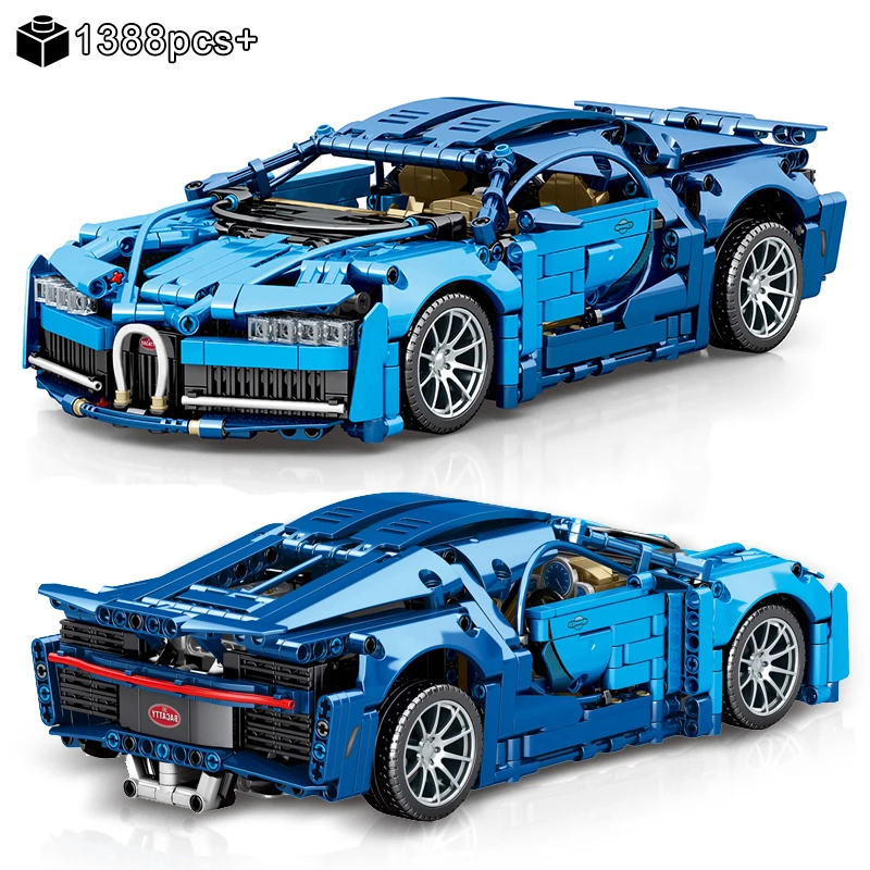 City Technical 1:14 Lamborghinied Building Block Model MOC Bugattied Racing Car  - £41.13 GBP