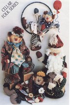 Cellar Folk Series 13&quot; 15&quot; 18&quot; Christmas Santa &amp; Country Clowns Sew Pattern - £8.64 GBP