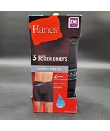 New Hanes Men&#39;s Value Stretch Boxer Brief Underwear, Black, 3-Pack Size 2XL - $27.06 CAD