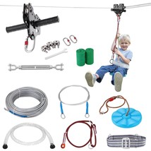 VEVOR Zipline Kit for Kids and Adult, 120 ft Zip Line Kits Up to 500 lb,... - $141.07