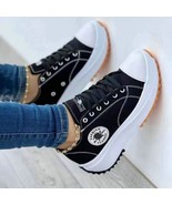 Zapatos Plataforma Mujer Zapatillas Clásicas Sólidas Cordones Informales... - £22.84 GBP+