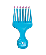 Vintage 1980s USA  Large Color Dip Hair Pick Lift Comb Teal  - $13.38