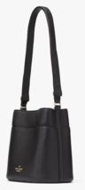 Kate Spade Leila Bucket Bag Pebbled Black Leather Purse KE489 NWT $359 FS Retail - £99.52 GBP