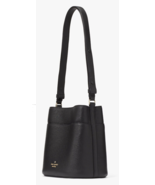 Kate Spade Leila Bucket Bag Pebbled Black Leather Purse KE489 NWT $359 FS Retail - $123.74