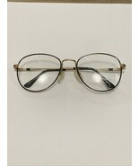 VTG New Europa Black &amp; Gold Round Frame Metal Wire Eyeglasses 56-20-140 - $472.40 MXN