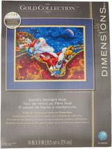 Dimensions Gold Collection Counted Cross Stitch &#39;Santa&#39;s Midnight Ride&#39; ... - £19.97 GBP