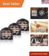 Tools 25-Foot Tape Measure Tool Set, 1 1/4" Double-Sided Blade, Military... - $59.86