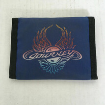 Vintage Journey bi fold nylon wallet hook and latch blue color with Jour... - $26.92 CAD