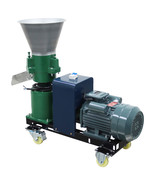 Animal Feed Pellet Mill Machine w/ 3 Head Rollers &amp; 2 Brake Casters 120-... - $1,133.82 CAD