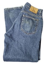 Calvin Klein Vintage Jeans Made In USA size 36x30 Tapered Med Wash actua... - £31.58 GBP