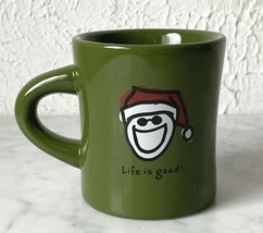 Life is Good Green Santa Heavy Diner Mug-Do What You Like, Like What You... - $17.05