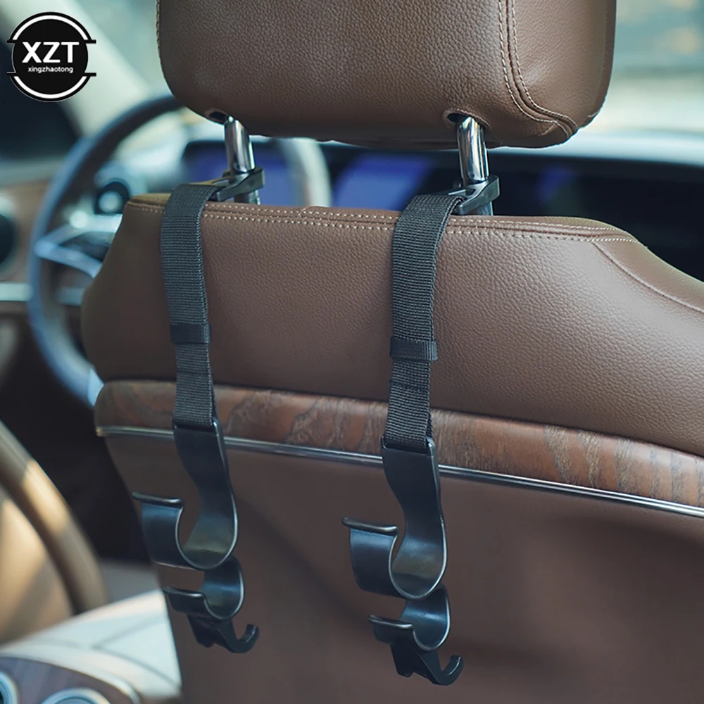 NEW 2pcs Car Back Seat Hook Multi-function Rear Seat Headrest Hanging Hook - £10.77 GBP