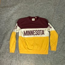 Minnesota Gophers Womens Sweatshirt Small Maroon Gold Crew Oversized Football - $17.98