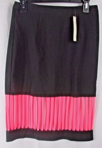 Mustard Seed NWT black hot pink women&#39;s peek-a-boo skirt polyester medium M - £13.37 GBP