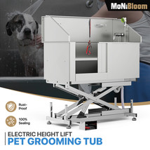 Electric Lift Dog Cat Grooming Bath Tub 50&quot; Professional Pet Wash Shower Station - £1,275.50 GBP