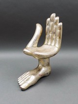 Pedro Friedeberg Signed Mexican Silver Wood Hand Foot Chair Sculpture 12&quot; - £3,762.67 GBP