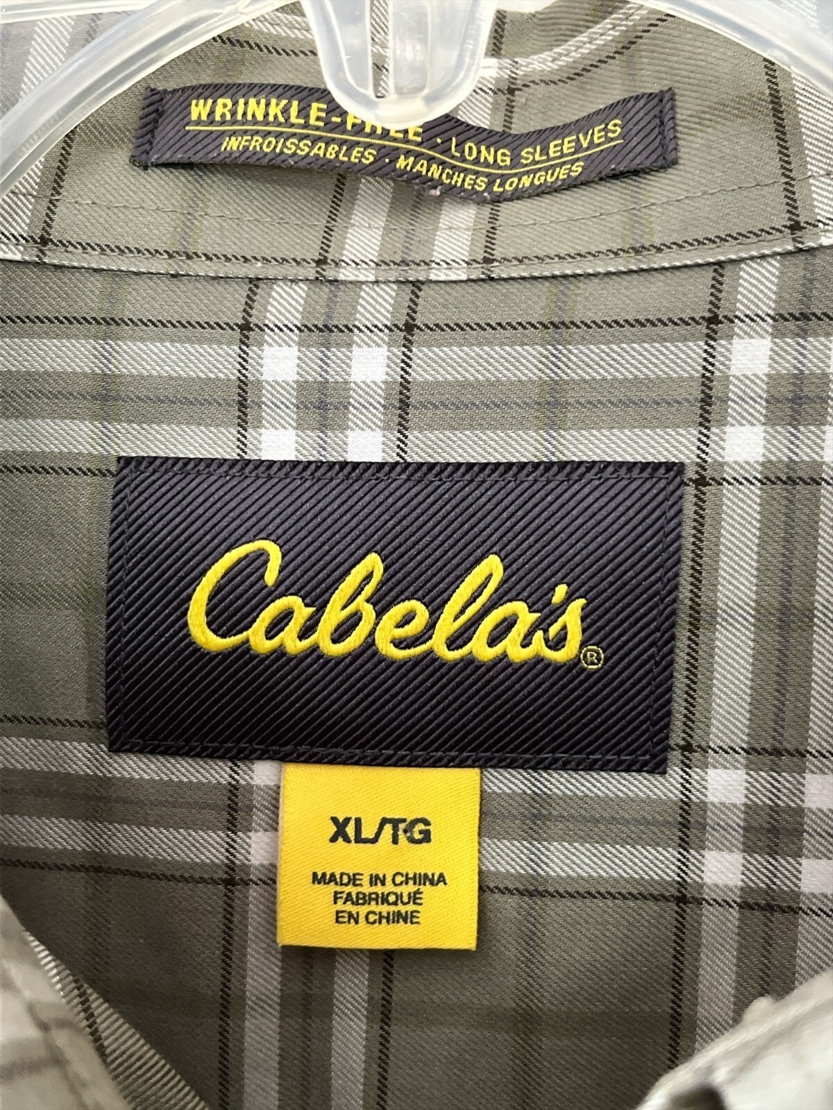 Cabela’s Men’s XL Wrinkle-Free Plaid Button-Down Shirt – Long Sleeve 100% Cotton Item image 2