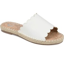 Journee Collection Womens 8.5 M White Marjan Flat Sandals NIB WD4 - $313.34 MXN
