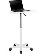 Flash Furniture Eve White Sit to Stand Mobile Laptop Computer Set of 1,  - £62.96 GBP