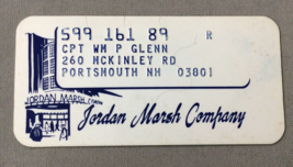 Vintage Jordan Marsh Company Store Credit Card - £6.84 GBP