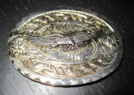 Vintage CLASSIC COWBOW RODEO Soaring Eagle Art Deco Western Buckle - $34.99