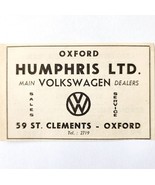 1954 Volkswagen Humphris Ltd Oxford Advertisement Import Automobilia E89F1 - $27.34 CAD