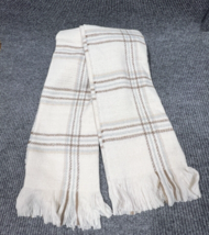 A New Day Brushed Blanket Scarf Brown Striped Shawl Wrap 90”x 24” Dressy... - £11.85 GBP