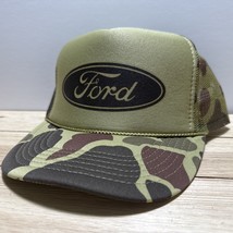 Vintage Ford Trucks Hat Trucker Adjustable Green Camouflage SnapBack Hun... - $309.15 MXN