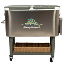 TOMMY BAHAMA COOLERS WITH WHEELS BEVERAGE ICE CHEST COOLER BEER 100 QT R... - £231.27 GBP