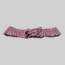 Longaberger Basket Large GARTER Dusty Rose Pink Stripe w/ BOW New Basket... - $16.35