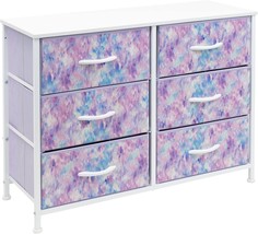 Sorbus Dresser With 6 Drawers - Storage Chest For Bedroom,, Blue/Pink/Purple). - $85.97