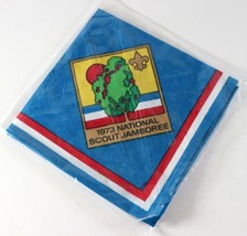 Vtg NOS 1973 National Jamboree Blue Order Boy Scouts of America BSA Neckerchief - £14.00 GBP