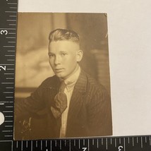 Found Black And White Photo Young Boy In Suit 1917 - £7.11 GBP