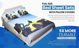 3D Printed Car Bedsheet Set Full Size Polyester Car Bedding Set 4 Pc - $44.88
