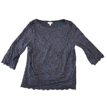 Charter Club Nylon Blue Lace Top Cotton Lined Comfort Women&#39;s Shirt Size XL - £8.82 GBP