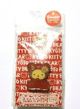 Hello Kitty Pin Badge Kitty Bear Story Kyoto Ver, 2002 Rare SANRIO Red  - $26.77