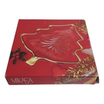 Mikasa Yuletide Tree Gold 5&quot; Sweet Dish WY156/503 With Box - $7.67