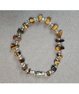 Boho Tiger&#39;s Eye Chip Bead Beaded Bracelet 7.75&quot; Womens Fashion Jewelry ... - £11.68 GBP
