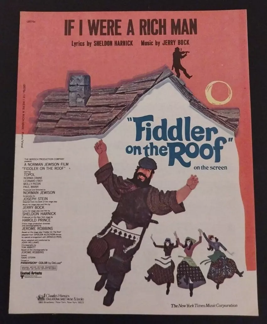 If I Were A Rich Man (sheet music) - $6.00