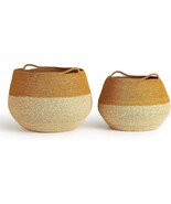 Set of 2 Natural Seagrass Woven Baskets with Handles Laundry Plant Cover - €51,40 EUR Set of 2 Natural Seagrass Woven Baskets with Handles Laundry Plant Cover - €51,40 EUR