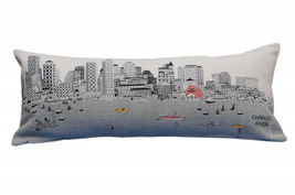 35" White Boston Daylight Skyline Lumbar Decorative Pillow - $155.49