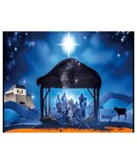 YYNXSY Nativity Scene Backdrop 10x8FT Christmas Star Night Blue - $185.46 MXN