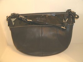 Coach F14886 Black Laura Leather Hobo HandBag PURSE Strap Zipper New RARE - $2,609.59 MXN