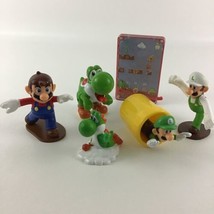 Nintendo Super Mario Bros McDonald&#39;s Toy Figure Lot Luigi Yoshi Maze Game - £17.11 GBP