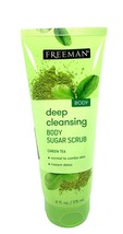 Freeman Deep Cleansing Body Scrub 6oz Sugar Scrub Green Tea Instant Detox - $12.98