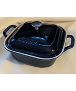 Staub Ceramic Square Covered Baking Dish Dark Blue 9 X 9 In Microwave Ov... - $1,817.51 MXN