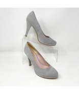 Lolita Milano Womens Lt. Grey Suede Italian Leather Platform Heeled Pump... - $495.74 MXN