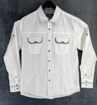 Caviar Dremes Men&#39;s White Button-Up Long Sleeve Shirt Size XL - £9.12 GBP